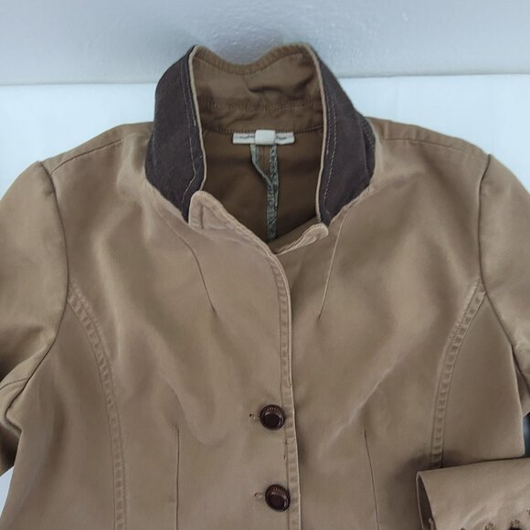 Coldwater Creek Jacket Womens 14 Brown Riding Blazer Leather Buttons Equestrian - Picture 7 of 14